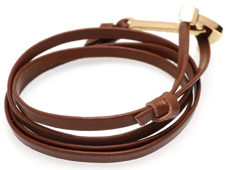 Virginstone Bracelet - Anchor Bracelet Brown / Gold