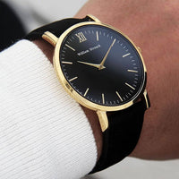 William Strouch Watch - CLASSIC BLACK + GOLD STRAP