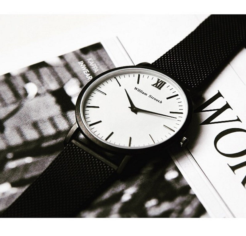 William Strouch Watch - SPACE GREY + LEATHER STRAP