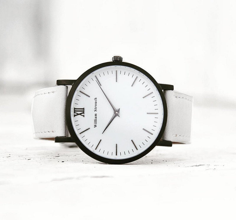 William Strouch Watch - SPACE GREY + LEATHER STRAP