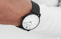 William Strouch Watch - SPACE GREY + LEATHER STRAP