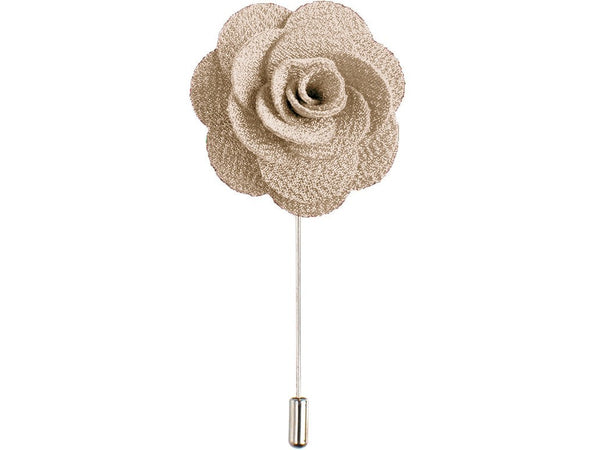 Lapel Pin - Lapel Flower Beige