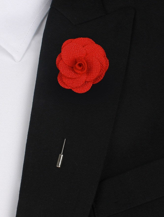 Lapel Pin - Lapel Flower Red