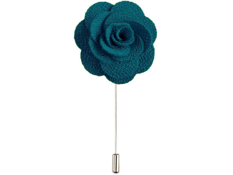 Lapel Pin - Lapel Flower Turquoise