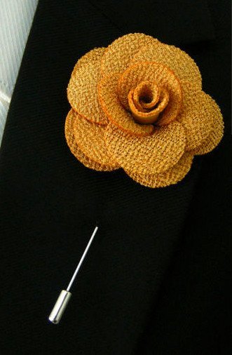 Lapel Pin - Lapel Flower Yellow