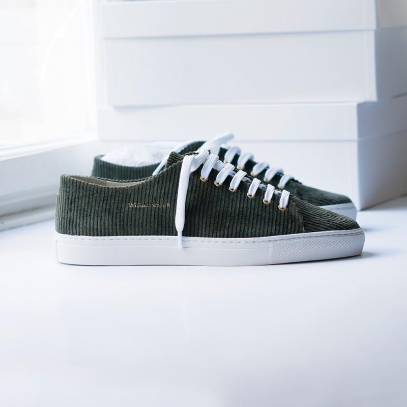 Shoes - OLIVE CORDUROY SNEAKERS