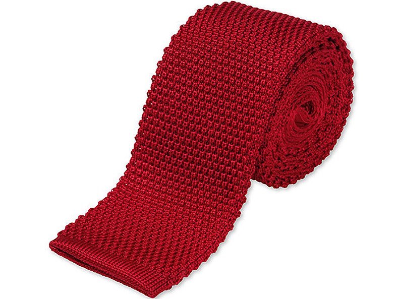 Tie - Knit Tie Red