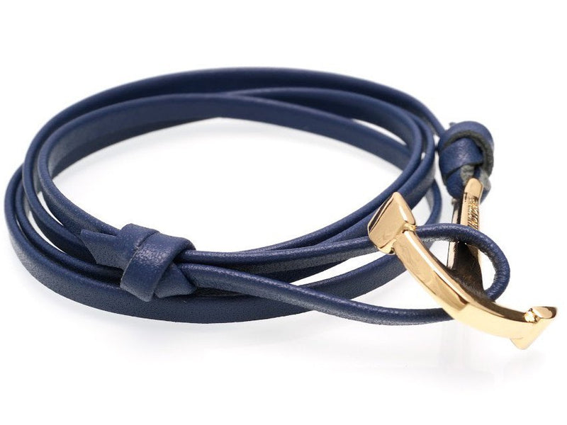 virginstone Bracelet - Anchor Bracelet Navy Blue / Gold
